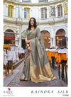 Grey Colour Latest Designer Fancy Festive Wear Heavy Printed Banarasi Silk Sarees Collection 111006